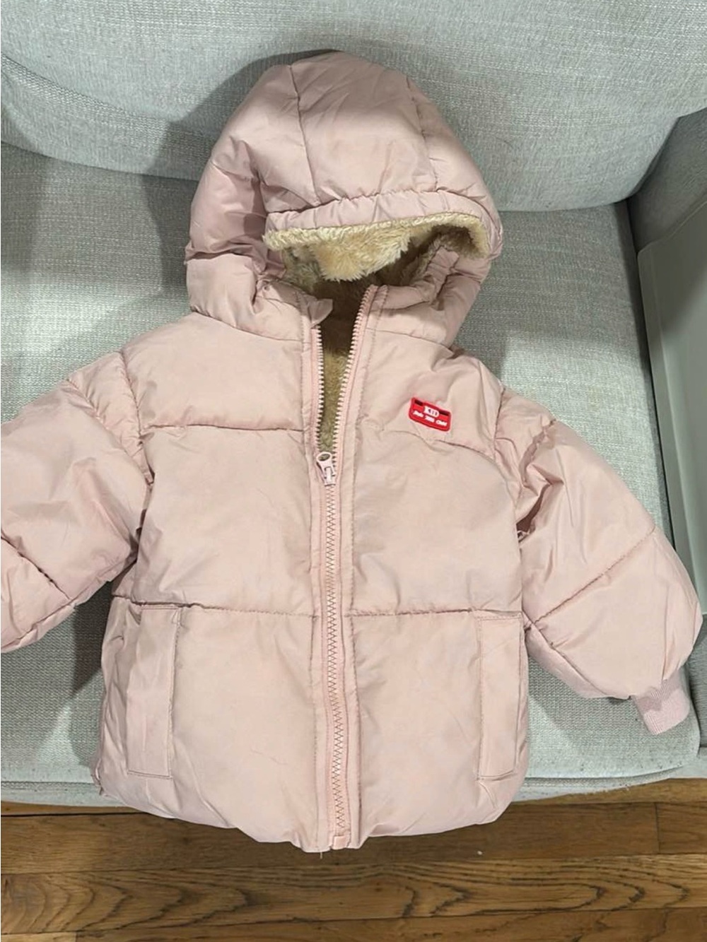 Fleece lined puffer winter coat